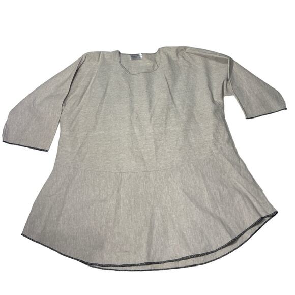Monika Astara tan linen tunic raw canvas tunic small medium - Picture 1 of 12